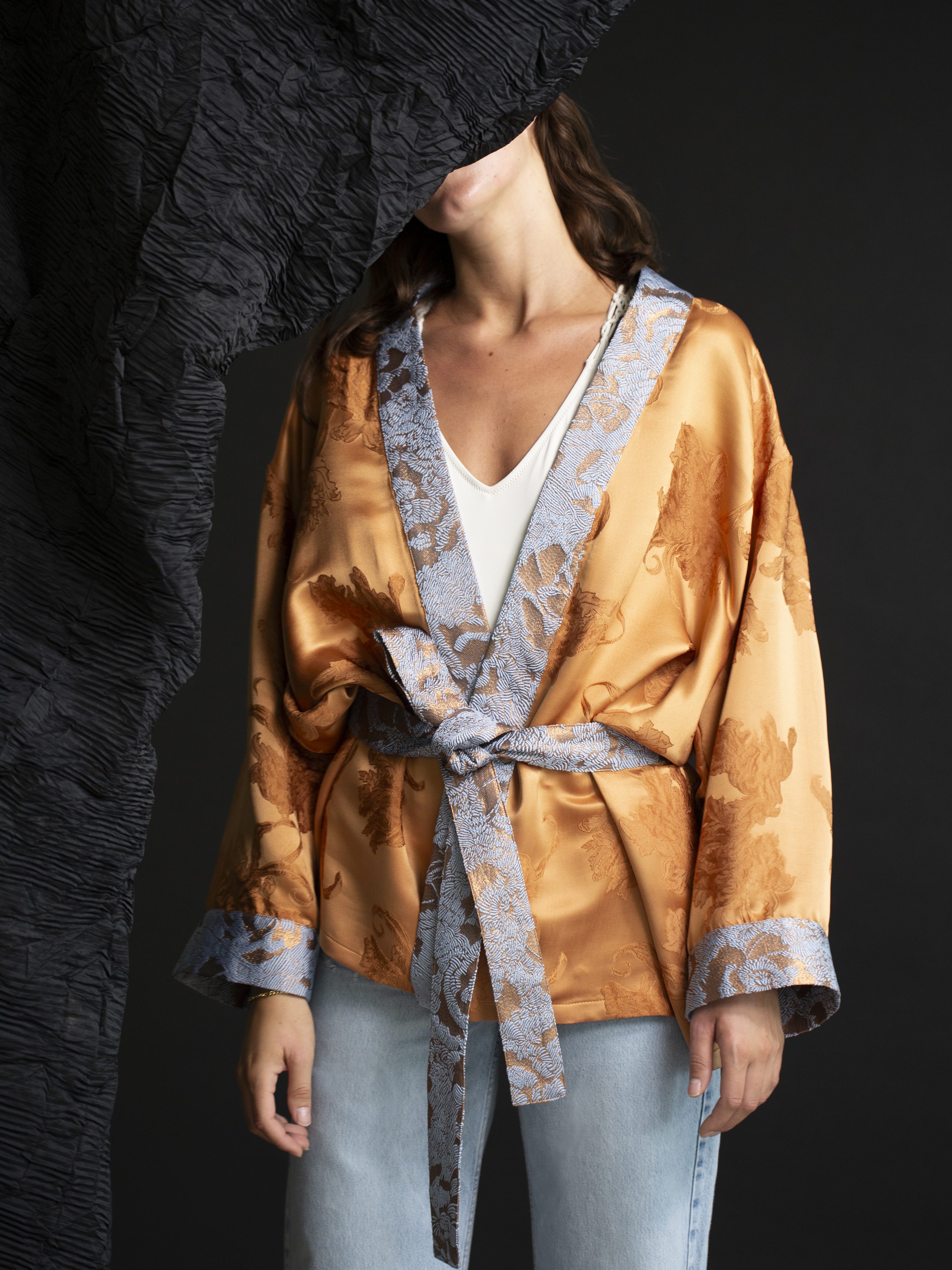 Kimono longuette Orange