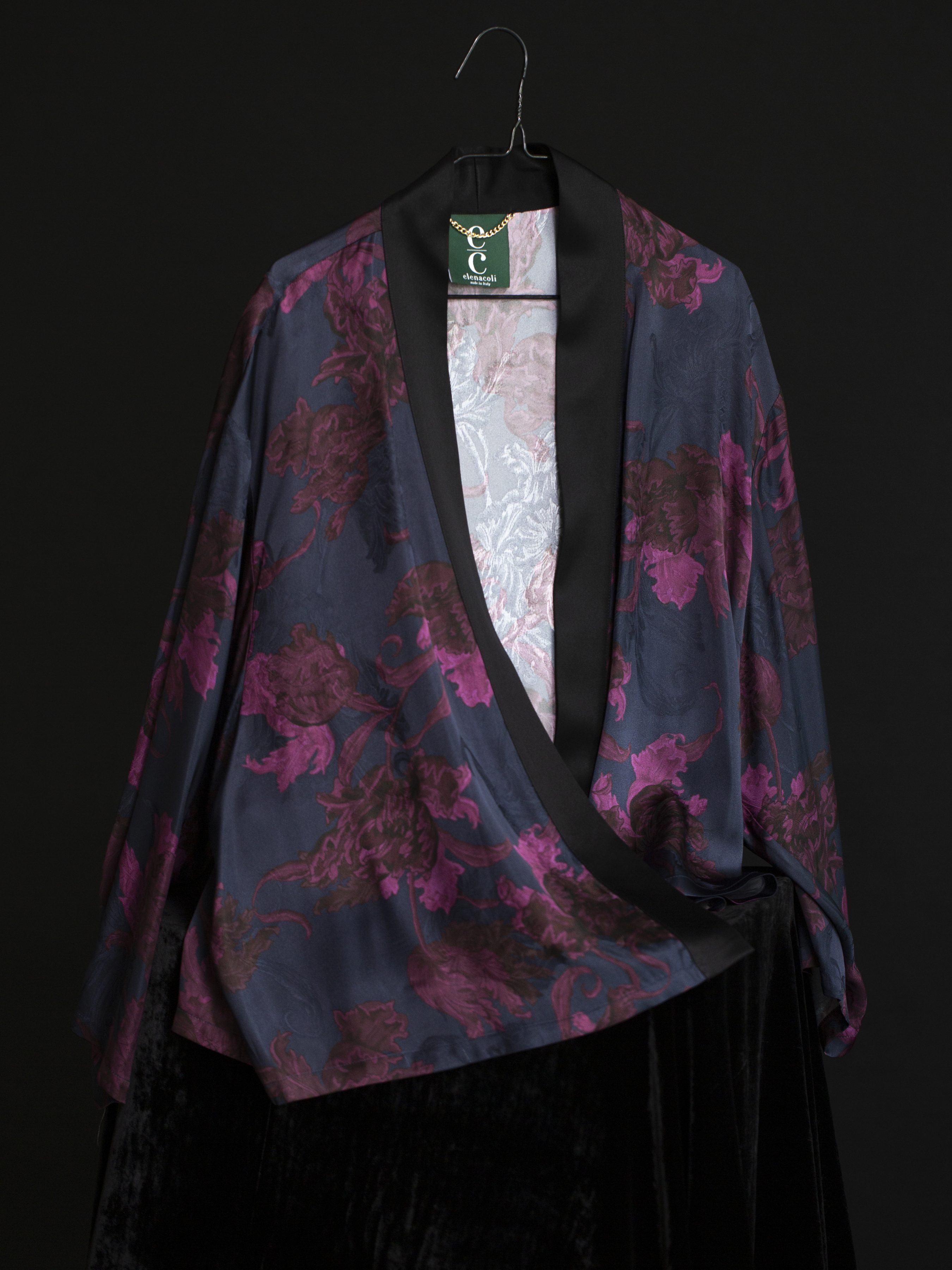 Afrodite - Kimono Corto Navy Burgundy